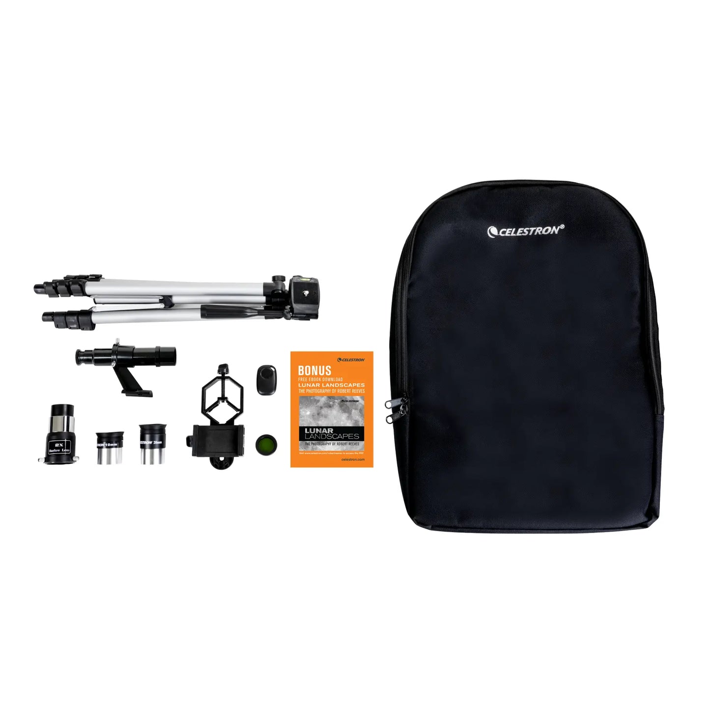 Celestron Travel Scope 70 DX - Refractor Telescope with Smartphone Adapter & Backpack