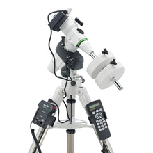 Telescope with computerized mount on a white background