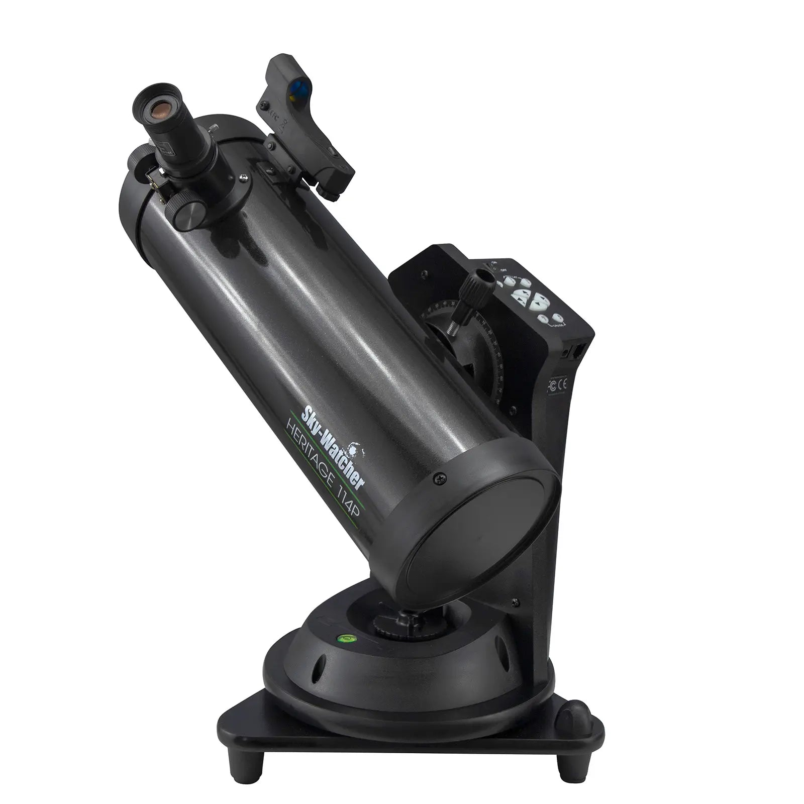 Telescope with 'Sky-Watcher' branding on a white background