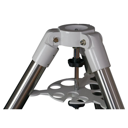 Tripod with adjustable head on a white background