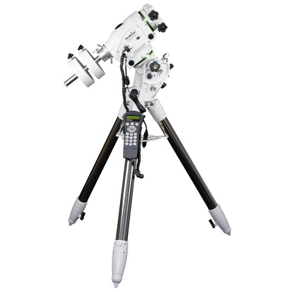 Telescope with a white and black design on a white background