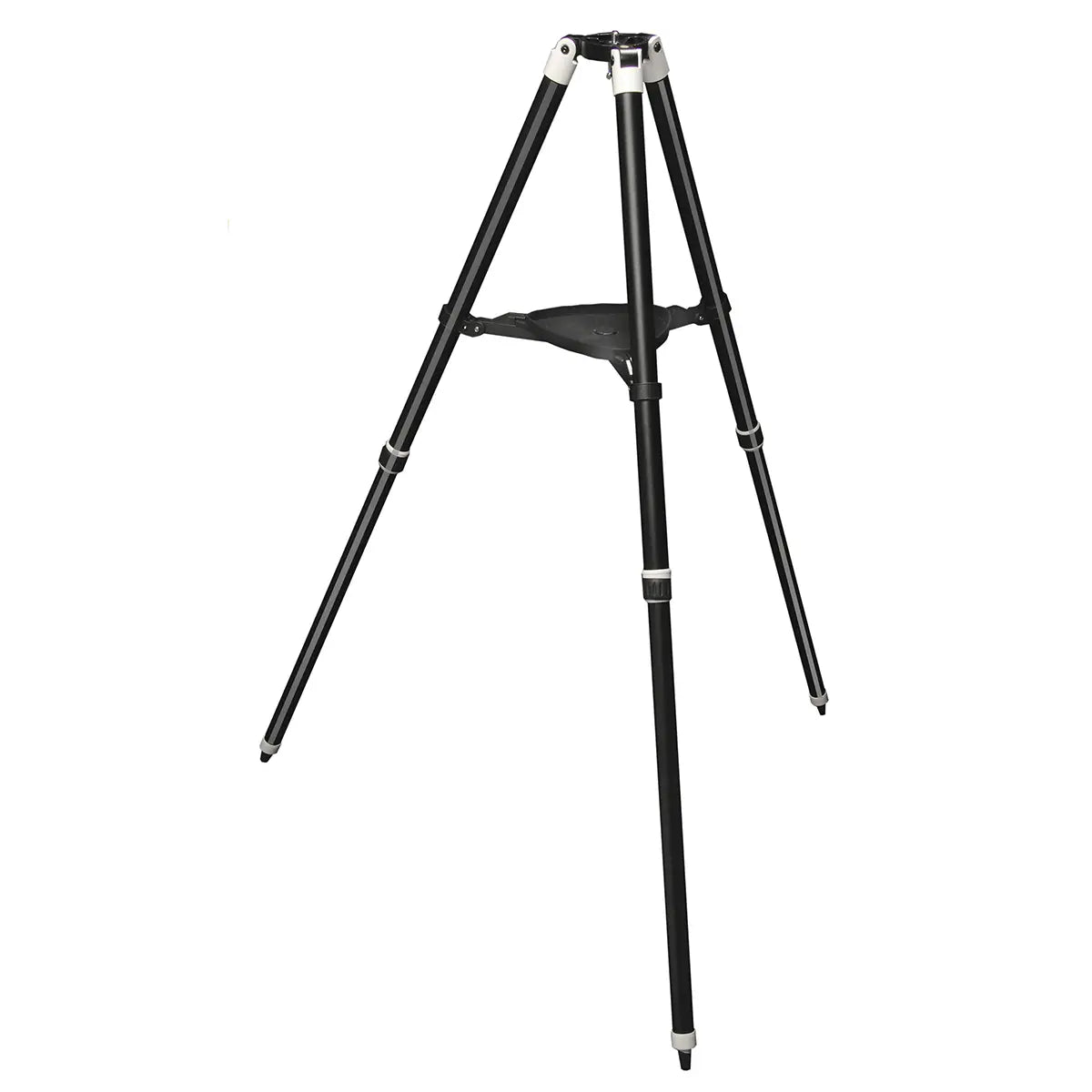 Black tripod on a white background